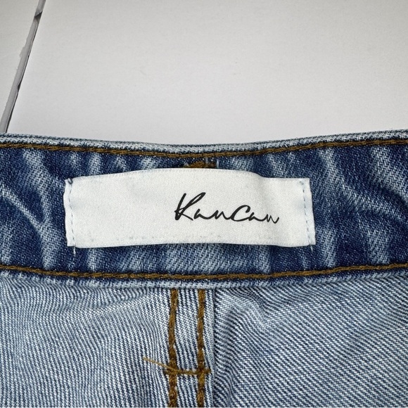 KanCan High Rise Distressed Denim Shorts Button Fly Size Small - Picture 4 of 10